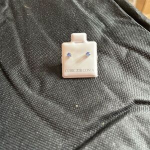 Chloe Blue Cubic Zirconia Stud Earrings​